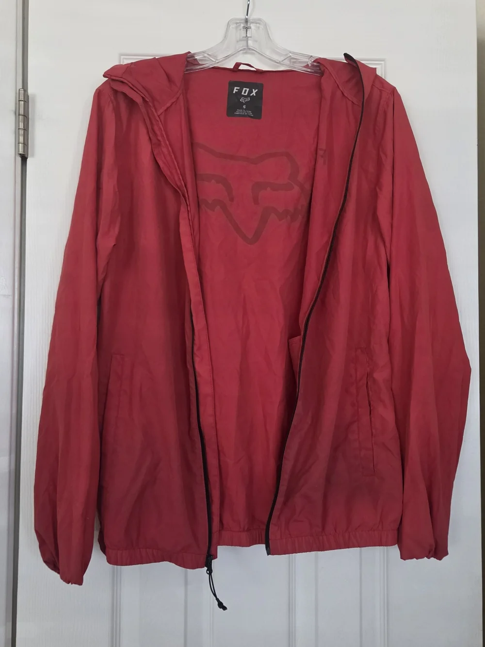 FOX Men's Red Lightweight Hooded Jacket